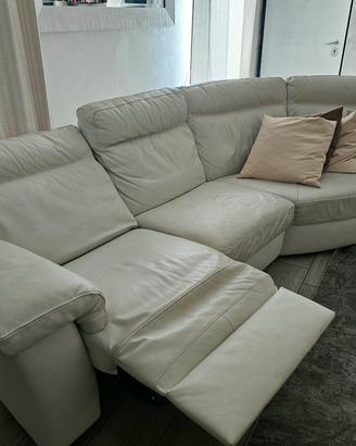 Divano Divani&Divani Natuzzi pelle Bianca 