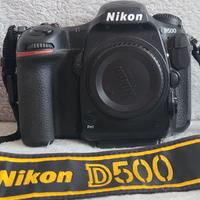 Attrezzatura NIKON, D500, obiettivo 14 24  e flash