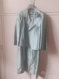Abito elegante con casacca color verde acqua