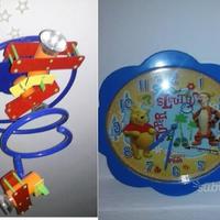 Lampadaio aereoplani e orologio da parete Winni