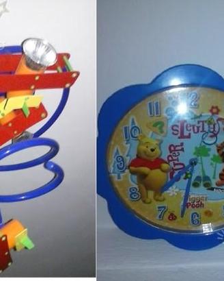 Lampadaio aereoplani e orologio da parete Winni