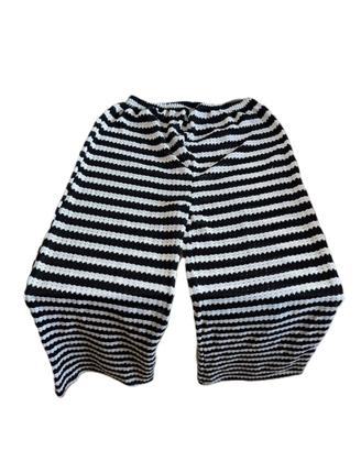 Pantaloni palazzo Boohoo crochet B/N tg 44