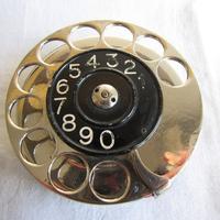 Disco combinatore telefonico FATME in ottone