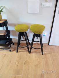 set sgabelli neri penisola 