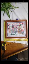 quadro a punto croce "regali per orsetto" 