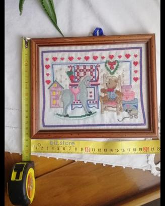 quadro a punto croce "regali per orsetto" 