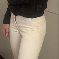 Jeans Crema | Modello Zampa | Vita Bassa/Media