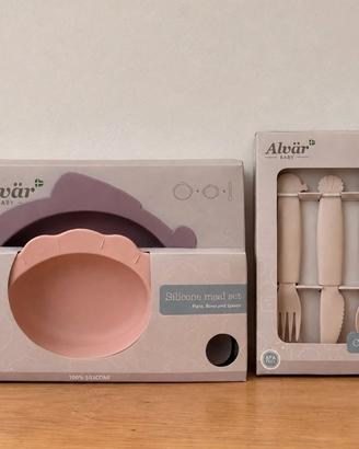 Set piatti e cucchiaio+posate per bimbi
