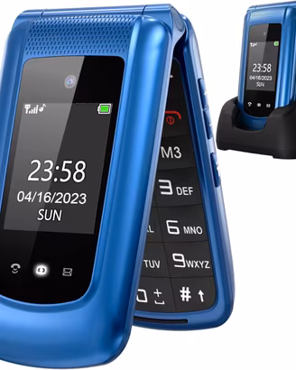 uleway G380 Cellulare Anziani Tasti Grandi SOS Blu