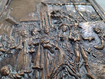 Quadro bassorilievo in bronzo - Girardet