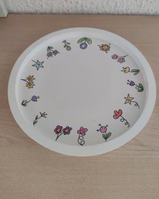 Piatto porta oggetti in gesso ceramico diam. 29 cm