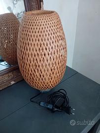 Lampada IKEA in rattan stile boho – ottime condizi