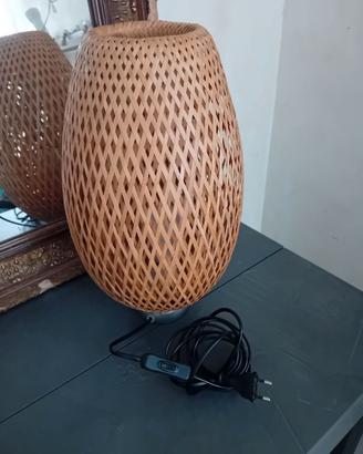Lampada IKEA in rattan stile boho – ottime condizi