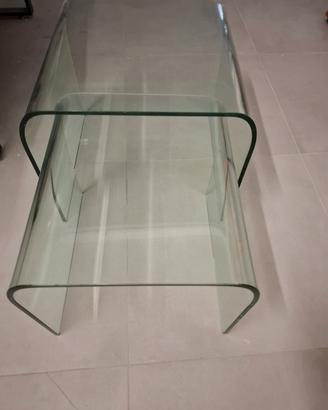 Set tavolini in vetro