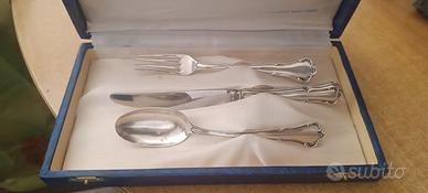 Set posate argento argento 800/1000