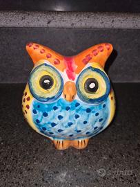 Civetta gufo Vietri art.  ceramica italiana