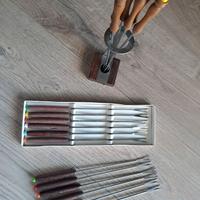 18 forchettine nuove per fonduta in acciaio inox