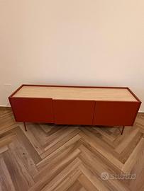 Mobile porta tv 3 ante rosso mattone