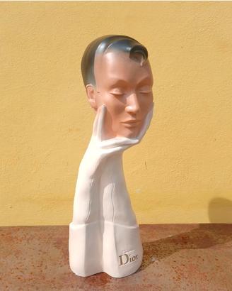 Manichino Busto Gesso Dior Dipinto A Mano Vintage