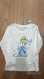 Maglia bambina disney cenerentola nuova 98