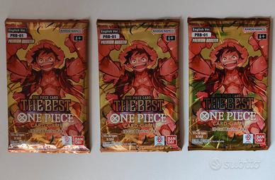 3 x One Piece PRB-01 The Best Booster pack Bustine