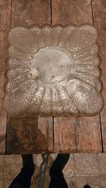 Plafoniera vintage anni ’70 in vetro lavorato 