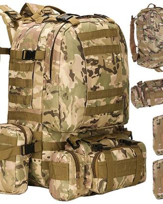 Zaino tattico militare per trekking campeggio 48 L