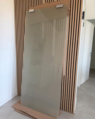 Homcom Porta Scorrevole in Vetro 205 x 90