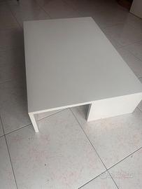 Tavolino basso bianco laccato