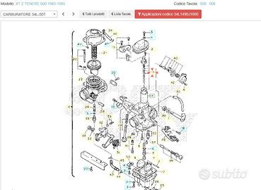 SPILLO CONICO XT600 -34L1490J1000 ORIG.YAMAHA