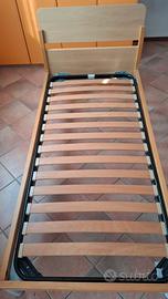 Letto 90x200 singolo con rete a doghe
