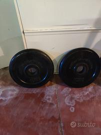 2 dischi gommati foro 50 da 10 kg l'uno