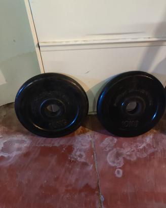 2 dischi gommati foro 50 da 10 kg l'uno