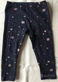 Fagottino Leggings bambina blu stelline lurex