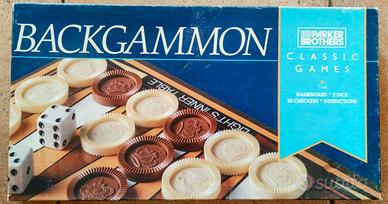 Gioco BACKGAMMON, completo di pedine e dadi 