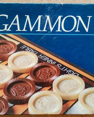 Gioco BACKGAMMON, completo di pedine e dadi 