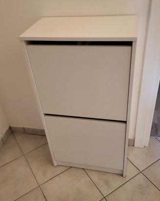 Scarpiera IKEA BISSA (2 scomparti) - BIANCA -