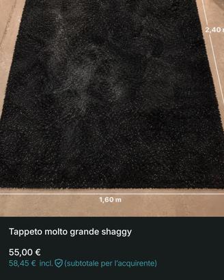 Tappeto salotto Shaggy molto grande 
