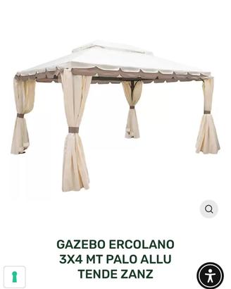 Gazebo ercolano 3x4 metri tende zanz