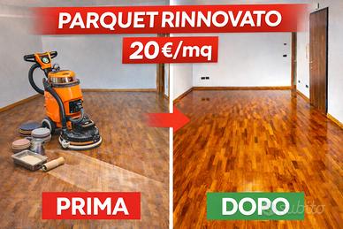 Parquet rovinato? Levigazione Parquet 20/mq