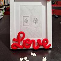 Portafoto con decorazione Love atigianale