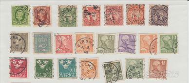 60 Francobolli Svezia 1891/1974 in busta