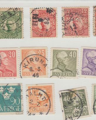 60 Francobolli Svezia 1891/1974 in busta