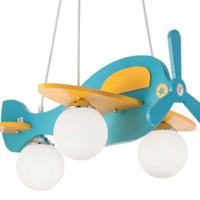 Lampadario aeroplano legno