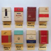 LOTTO 8 RARI PACCHETTI SIGARETTE ESTERE VUOTI '80