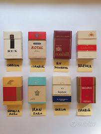 LOTTO 8 RARI PACCHETTI SIGARETTE ESTERE VUOTI '80