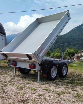 Carrello rimorchio auto ribaltabile doppio asse
