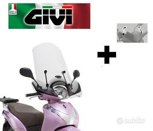 PARABREZZA GIVI 1125A + ATTACCHI HONDA SH MODE 125