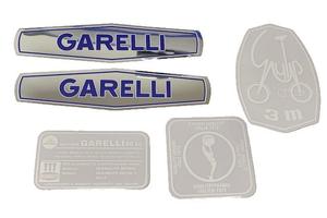 GARELLI GULP 3 M completo ADESIVI COLORE CROMATO -