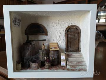 Box cornice con cantina in miniatura 